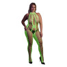 Ouch! Glow Combinaison Filet et Dos nu Vert Fluo
